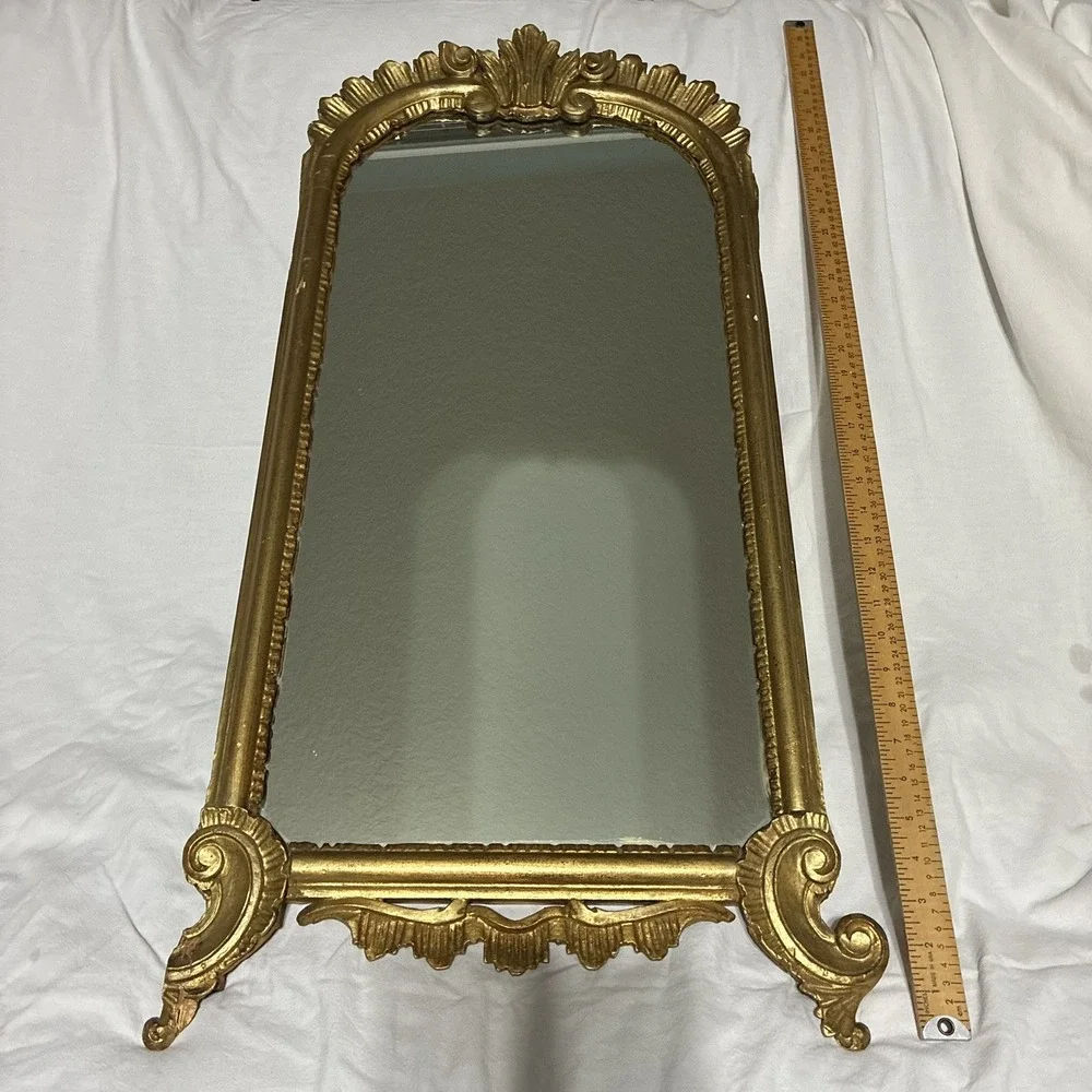 Vintage LaBarge Hollywood Regency Gold Gilt Wood Wall Mirror Mid Century MCMRare